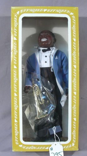 VINTAGE EFFANBEE LOUIS ARMSTRONG DOLL: In original box. Serial #7661. 14" high.