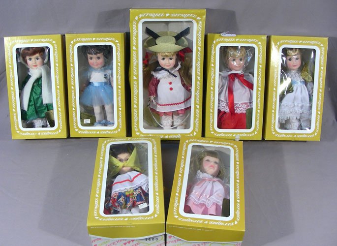 SERIES OF VINTAGE EFFANBEE "DAY BY DAY" DOLLS: Complete series Monday through Sunday. Serial #1401-1407.