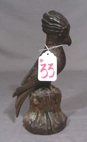 VINTAGE CAST IRON "COCKATOO" DOOR STOP (1 of 1)