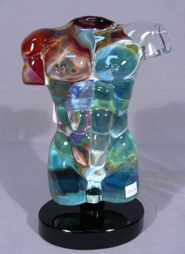 DINO ROSIN HAND BLOWN ART GLASS SCULPTURE OF TORSO (1 of 5)