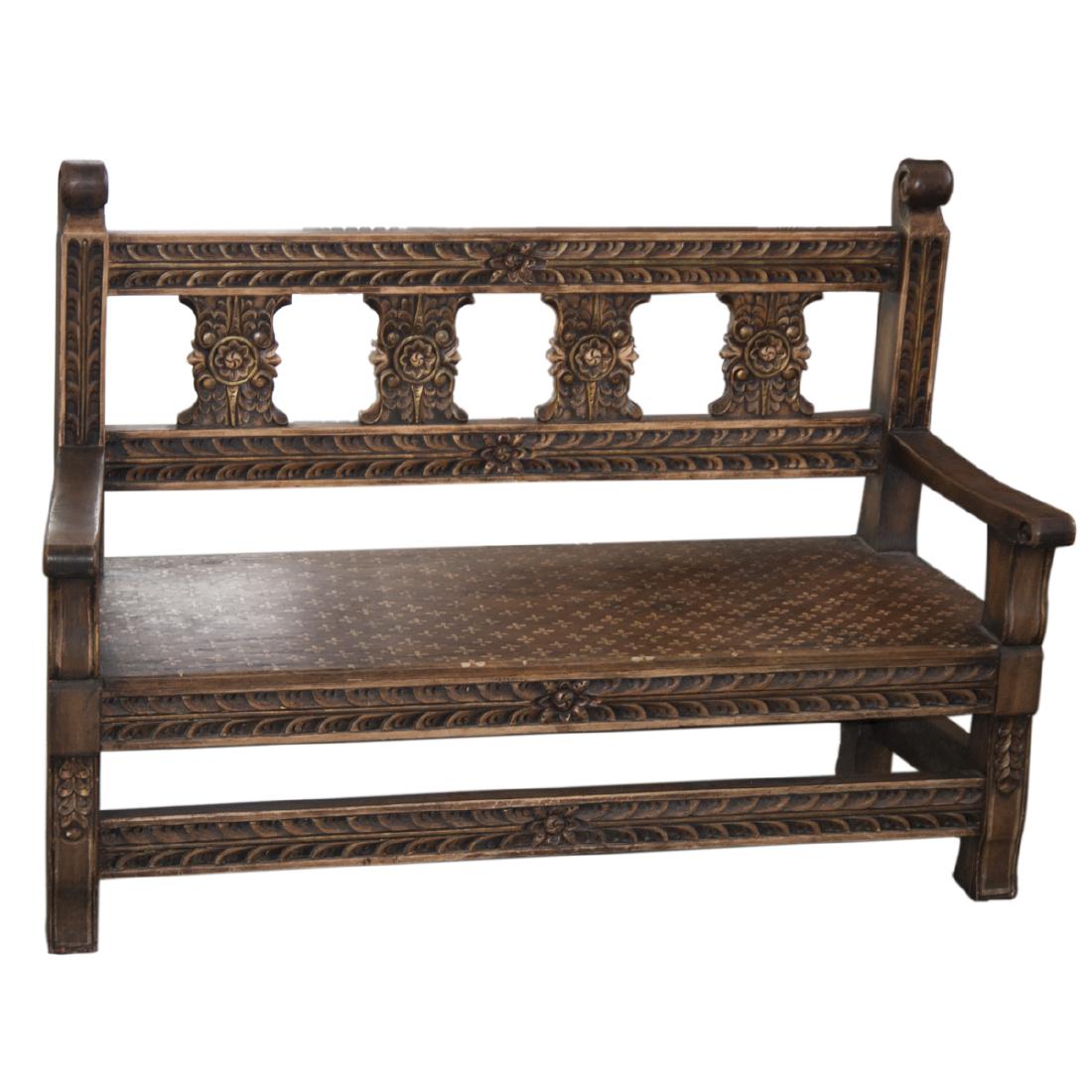Vintage Wooden Bench (1 of 4)