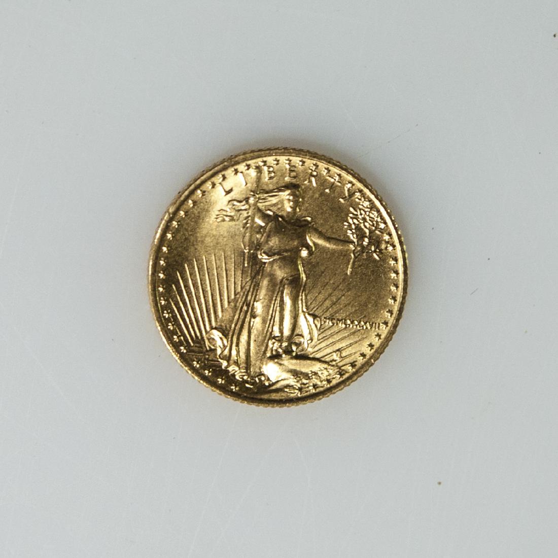1987 1/10 0Z. 5 Dollar Gold Eagle Bullion (1 of 2)