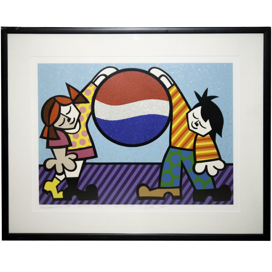 Romero Britto (Brazilian b. 1963) "Pepsi Cola Ad" (1 of 3)