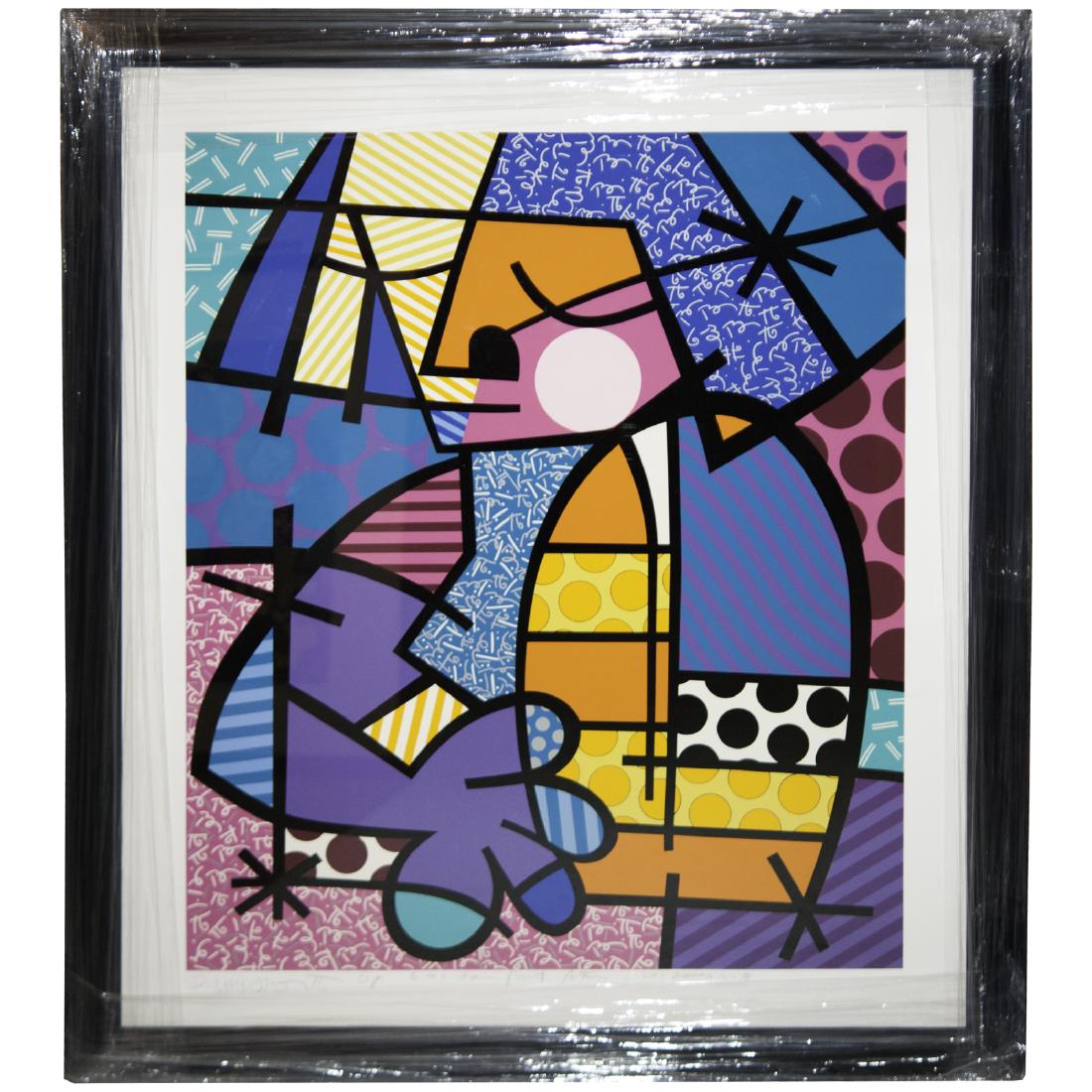 Romero Britto (Brazilian b. 1963) "Jennifer" Serigraph (1 of 4)