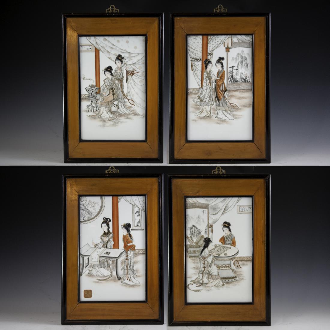Chinese Enameled Porcelain Plaques (1 of 3)
