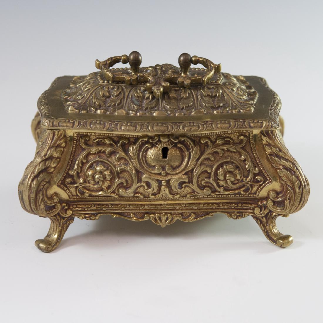 Antique Baroque Dore Bronze Jewelry Box (1 of 6)
