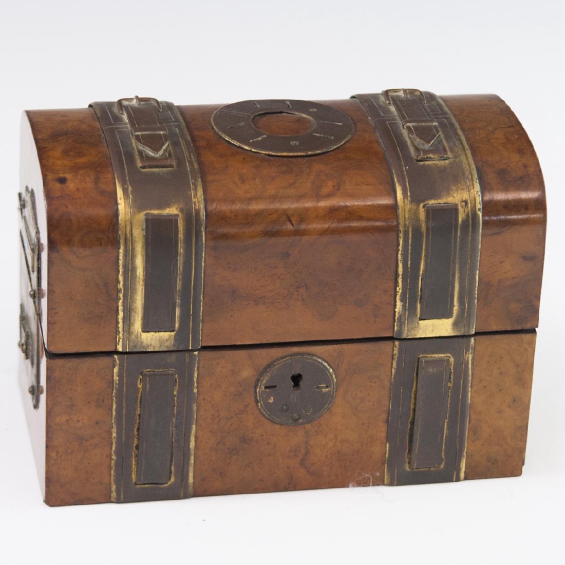 Antique Maple Wood & Brass Box (1 of 6)