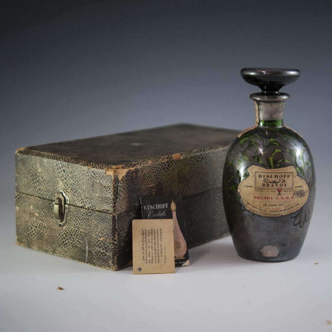 Bischoff Venetian Silver Overlay Glass Brandy Decanter (1 of 9)