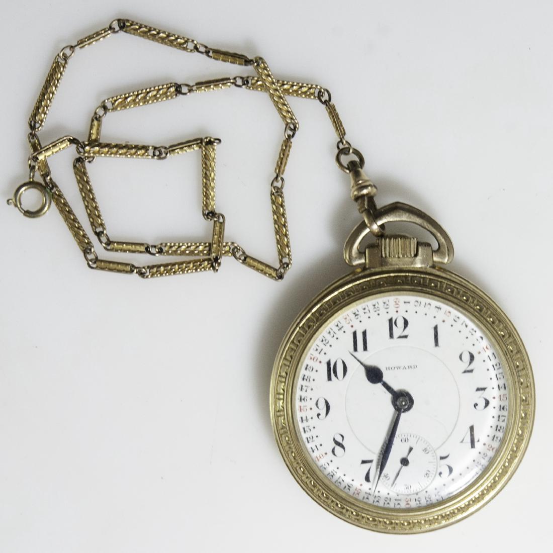 E. Howard Gold Plated Pocket Watch (1 of 4)