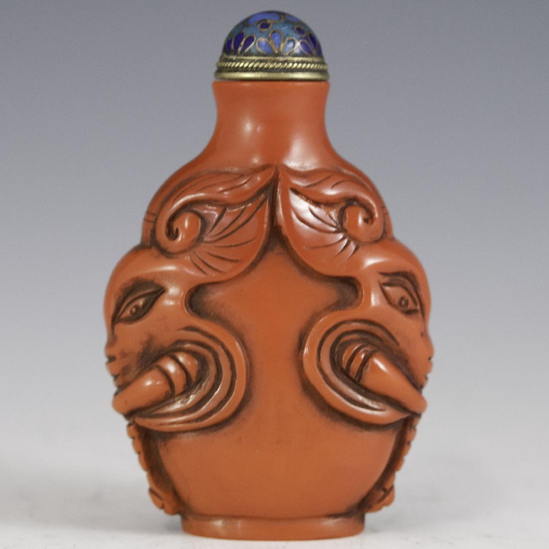 Carved Chinese Snuff Bottle (1 of 3)