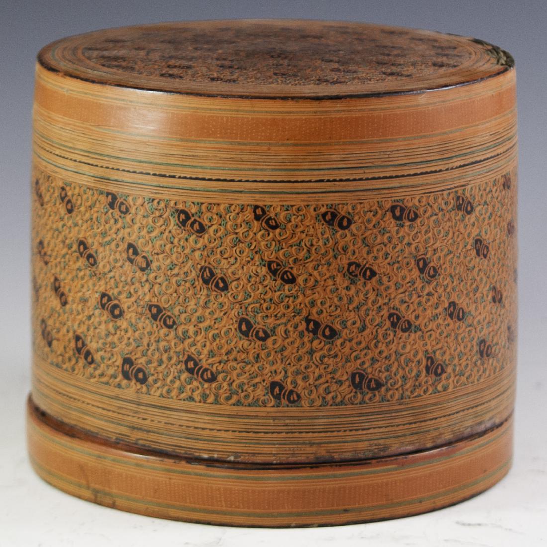 Antique Burmese Lacquered Betel Nut Box (1 of 3)