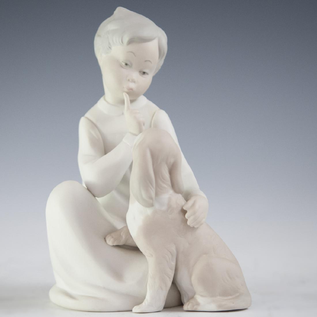 Lladro Bisque Porcelain "Boy With Dog" Figurine (1 of 3)