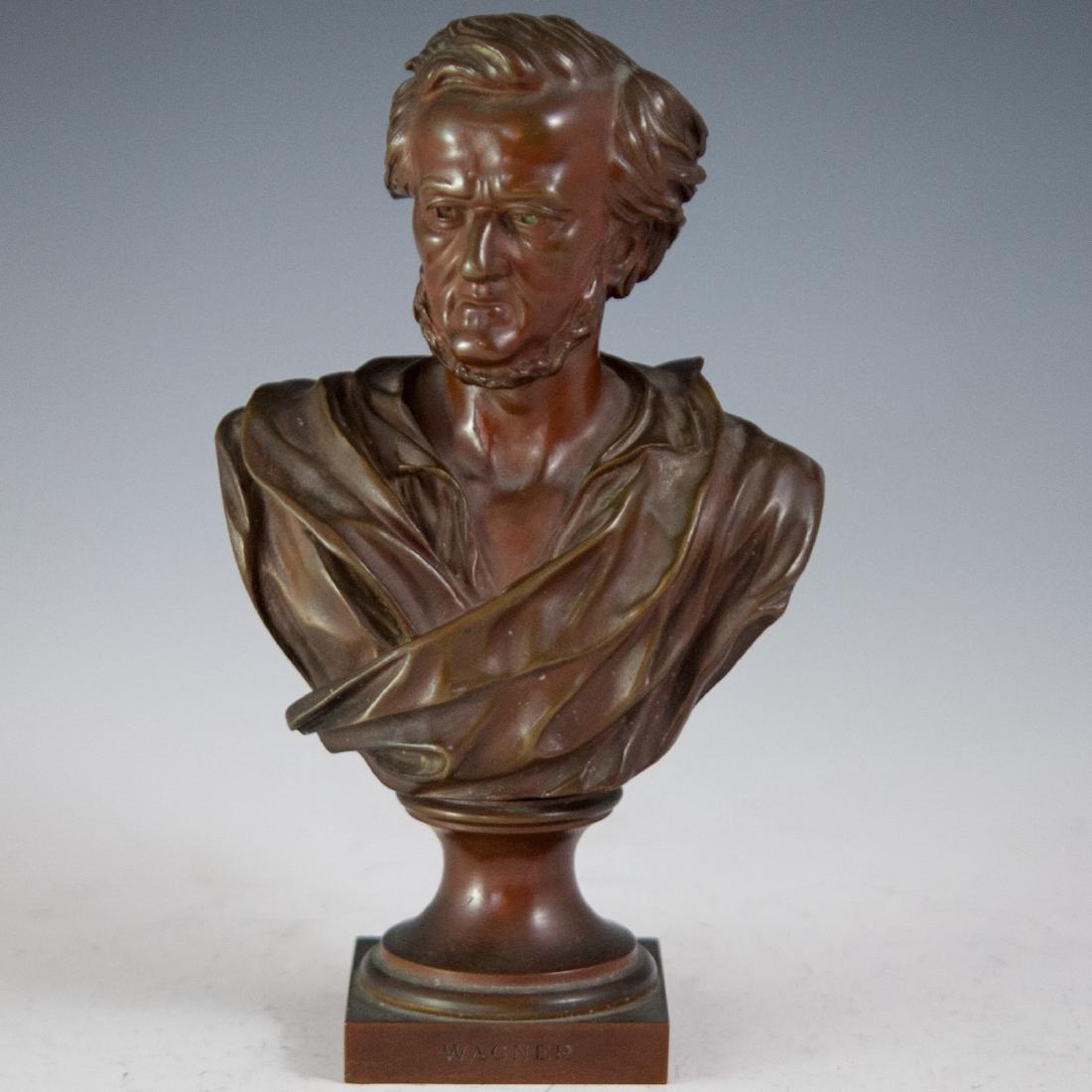 Bronze Richard Wagner Bust Signed: "Francia" (1 of 4)
