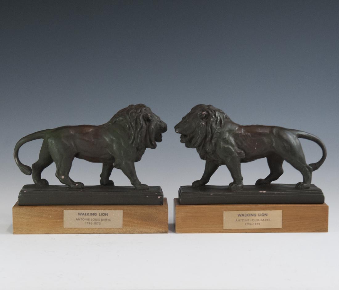 Alva Studios Plaster Bookends After Antoine Barye (1 of 6)