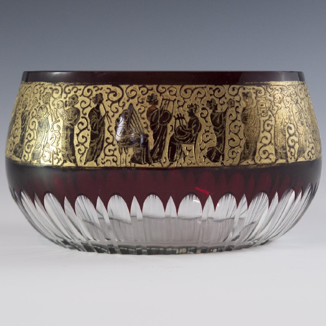 Moser Gilded Ruby Glass Bowl (1 of 4)