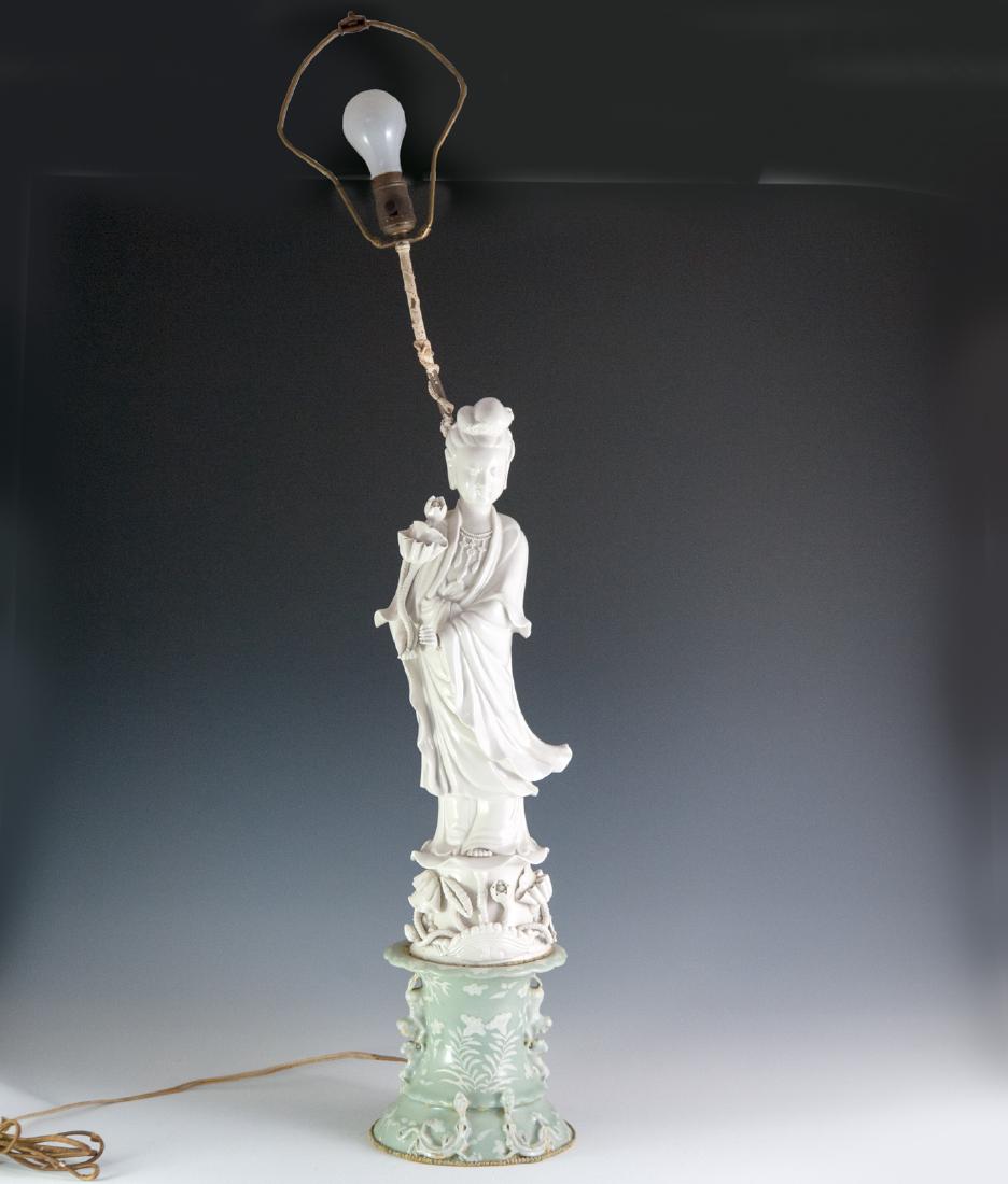Antique Chinese Blanc De Chine Lamp (1 of 4)