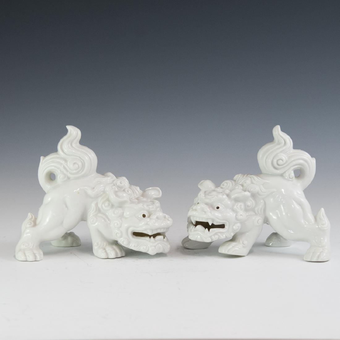 Chinese Blanc De Chine Foo Dogs (1 of 3)