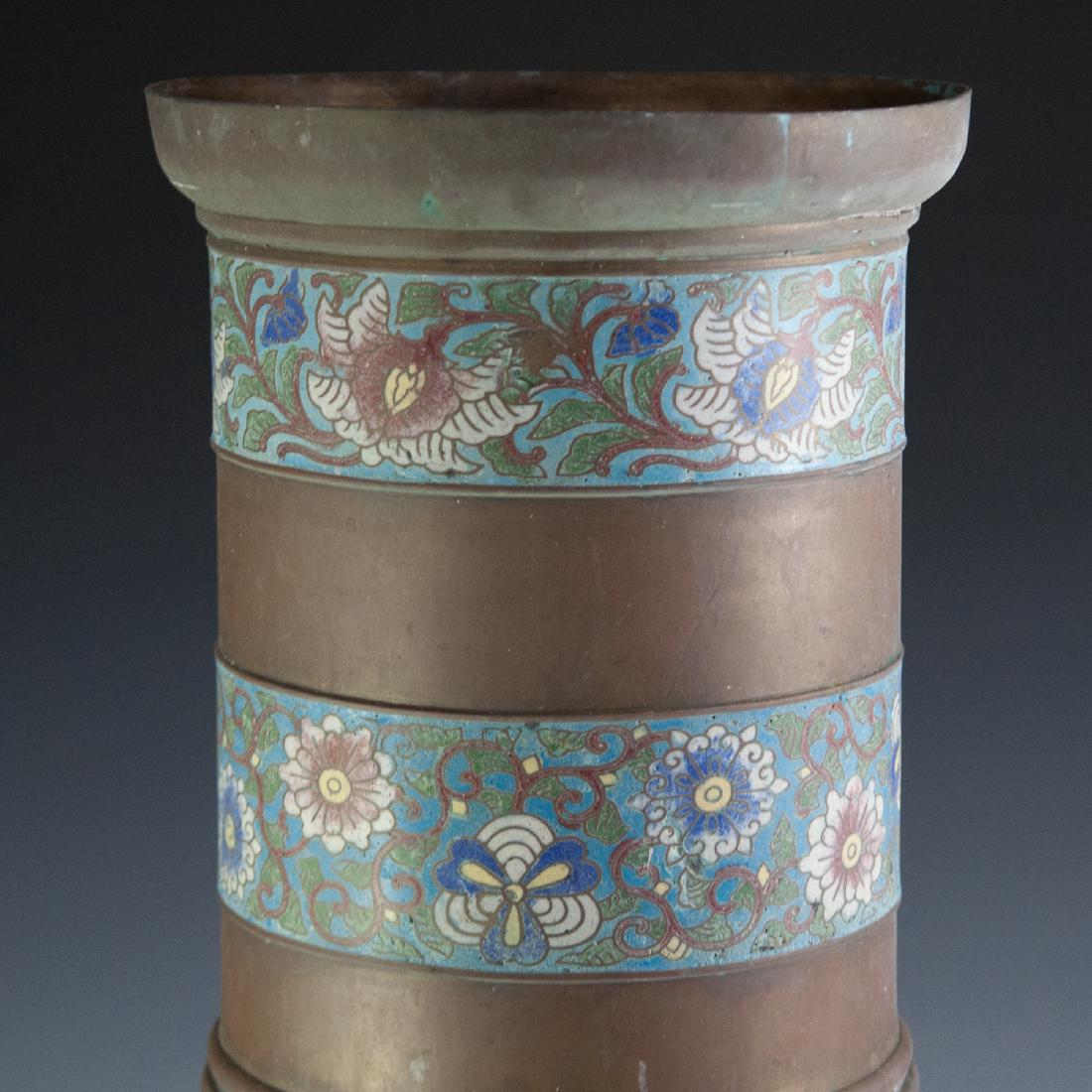 Chinese Cloisonne Enameled Umbrella Stand (1 of 2)
