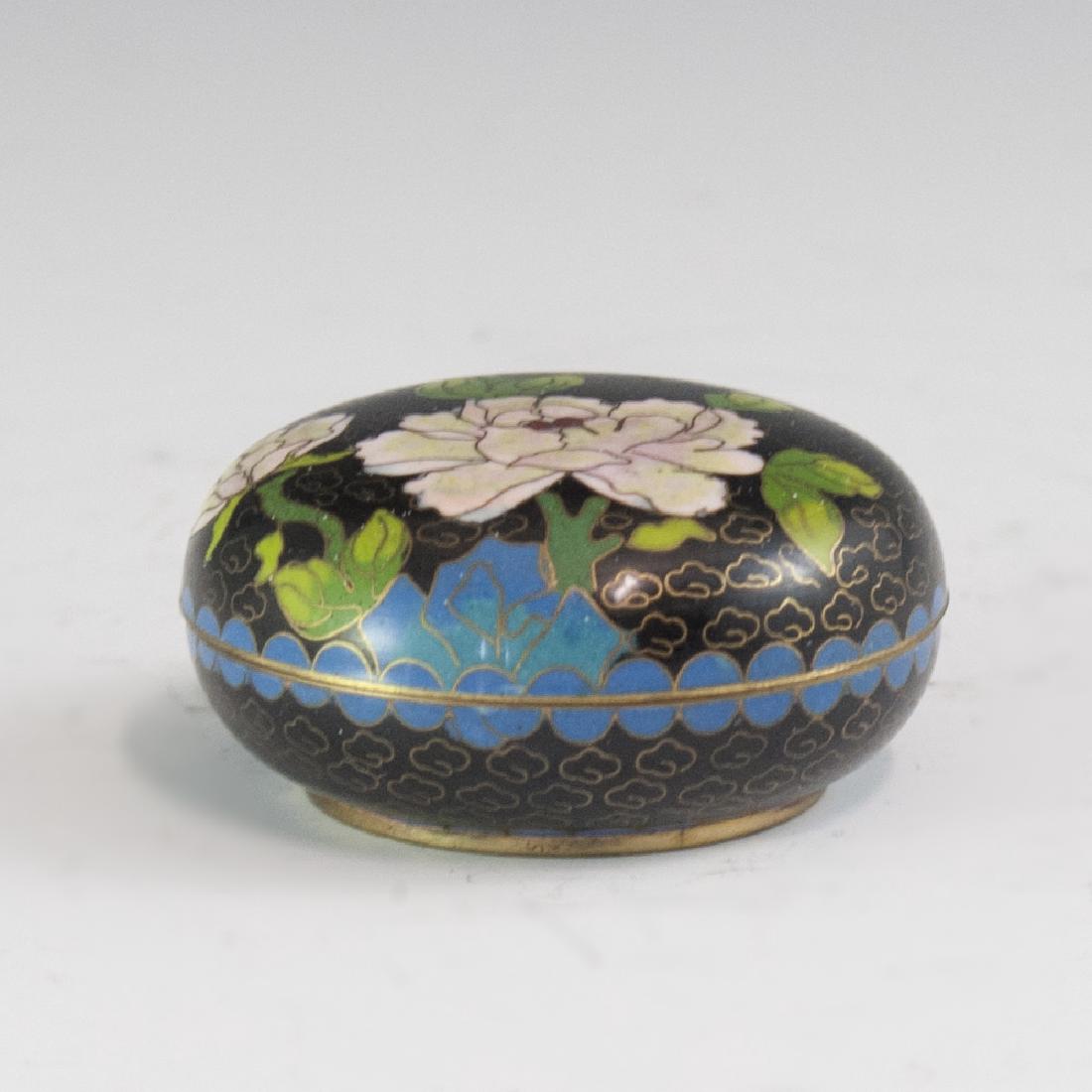 Chinese Cloisonne Enameled Trinket Box (1 of 4)