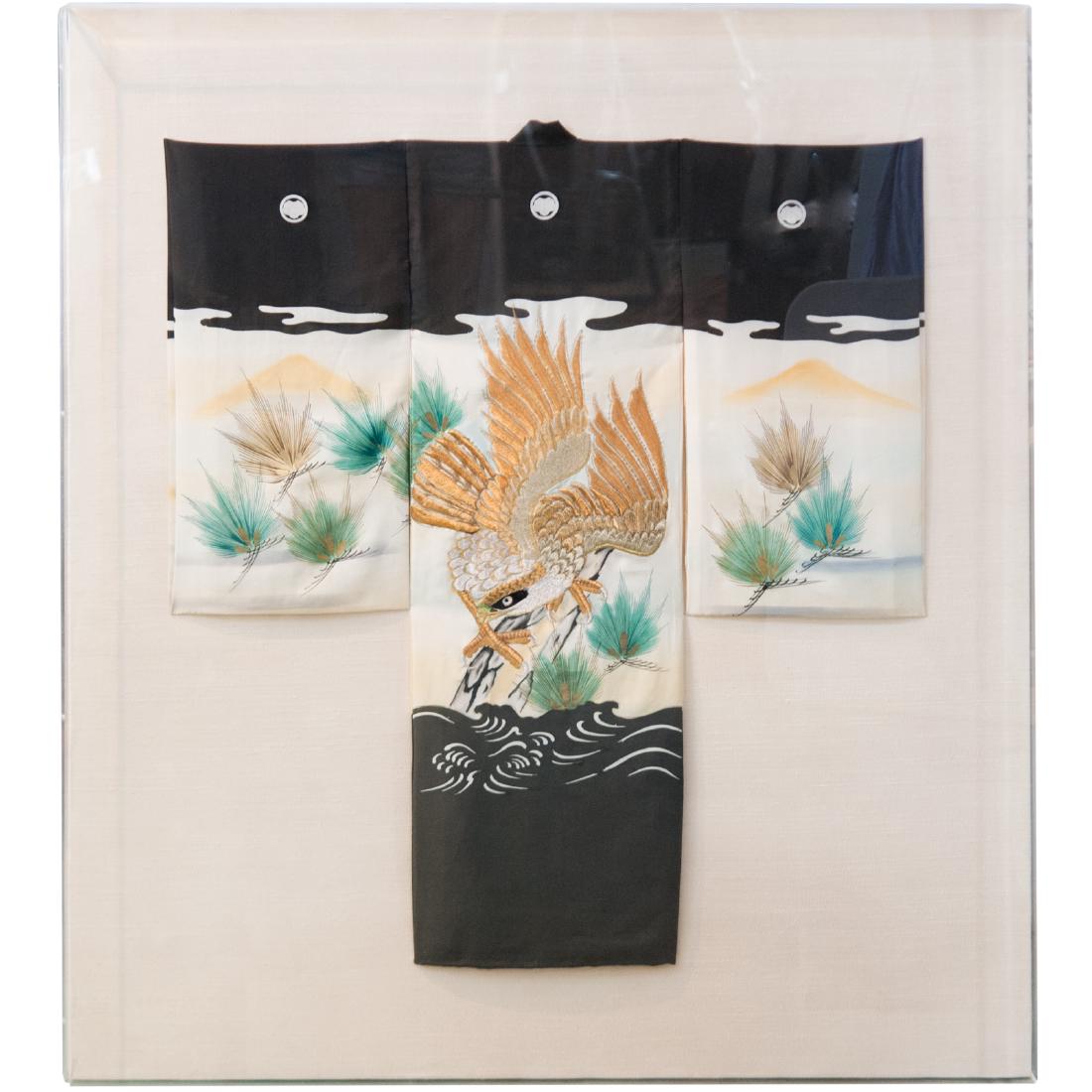 Framed Japanese Silk Kimono (1 of 2)