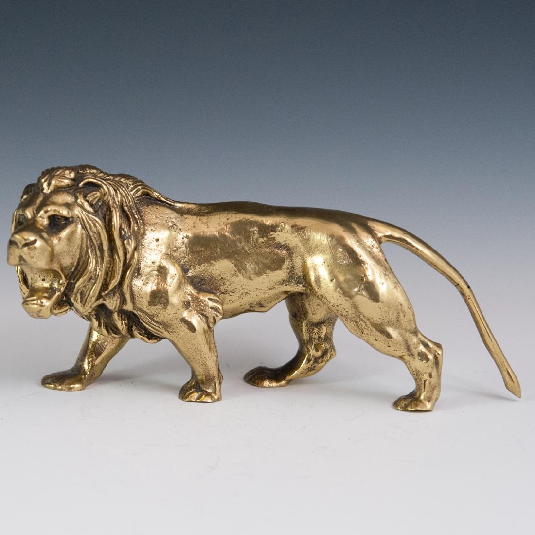 Gilded Bronze Lion Figurine (1 of 4)