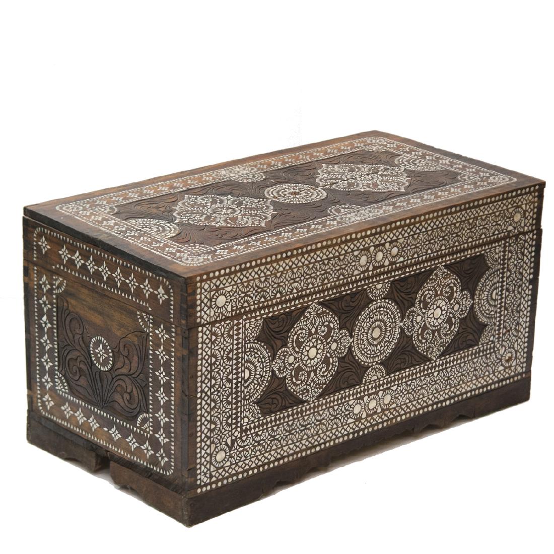 Moroccan Mother of Pearl Inlay Trunk (1 of 4)