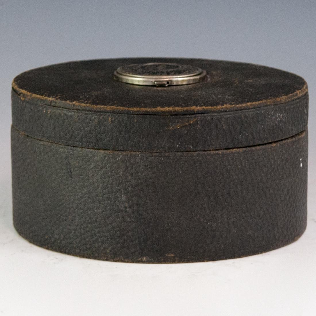 Antique Leather Sewing Box (1 of 4)