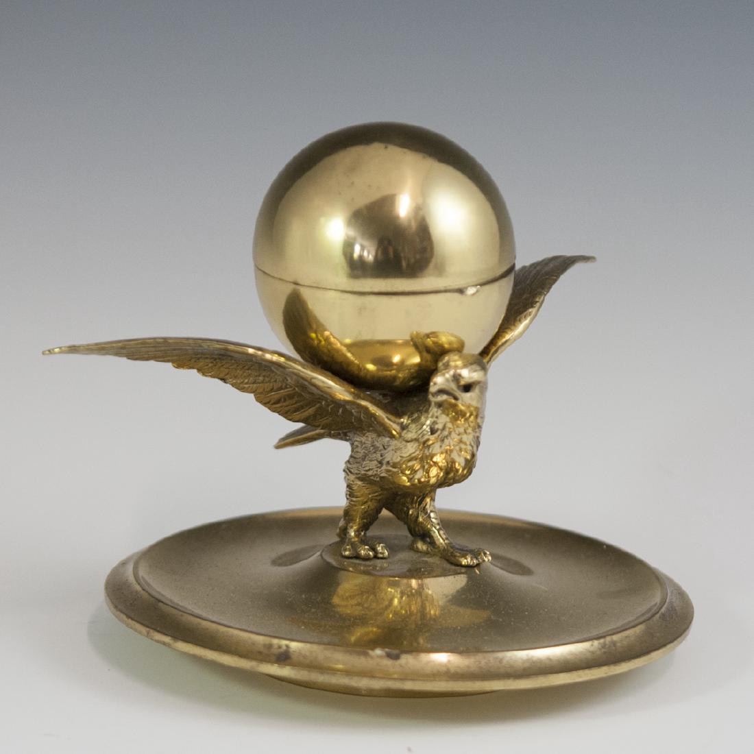 Antique Brass Inkwell (1 of 4)