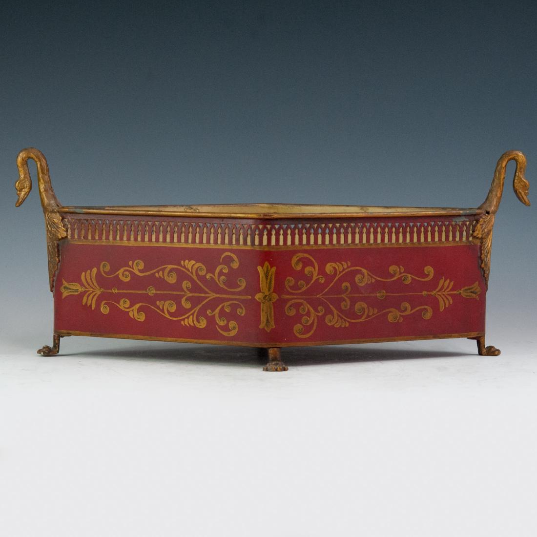 Antique Painted Metal Jardiniere (1 of 5)