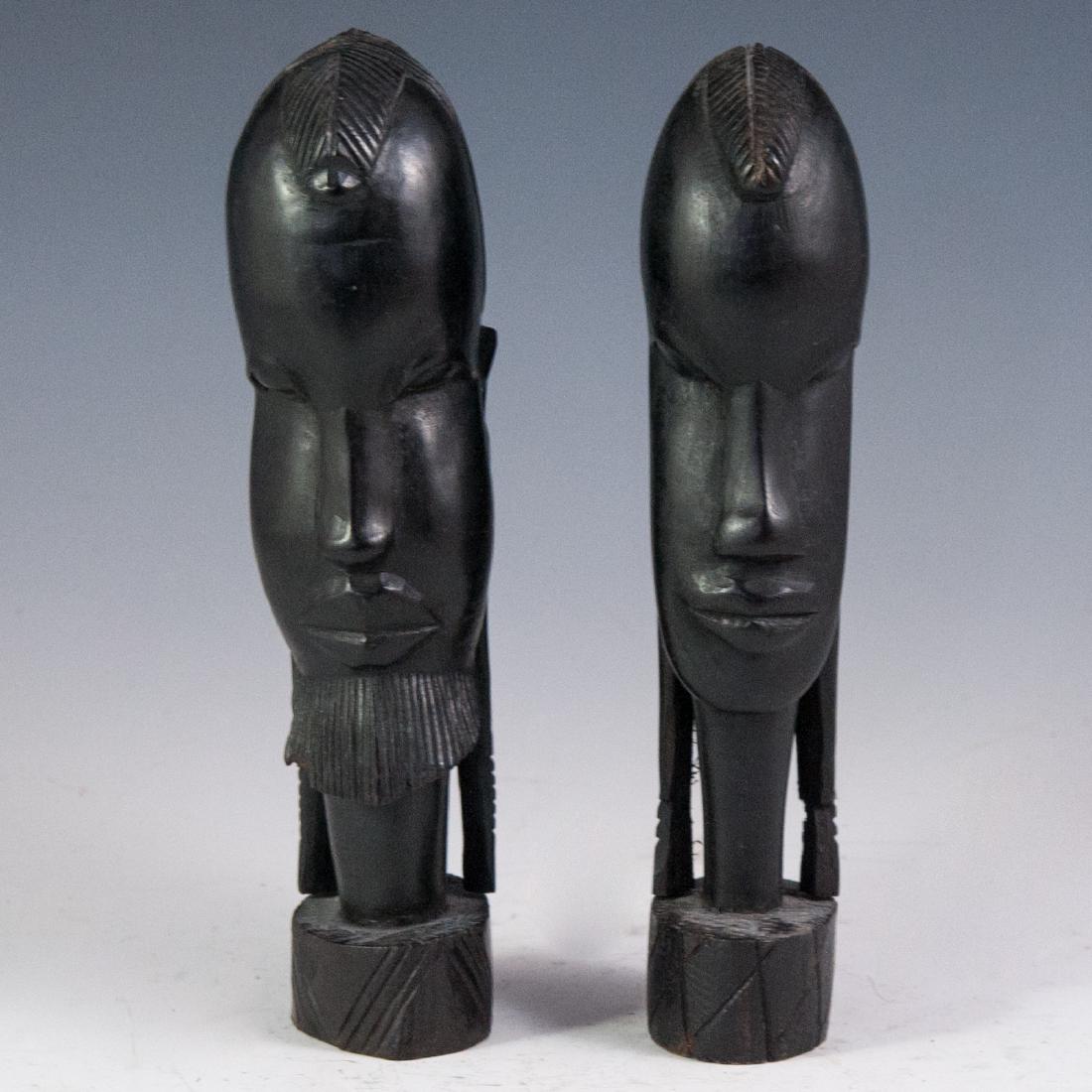 Kenyan Besmo Ebony Wood Bookends campestre.al.gov.br