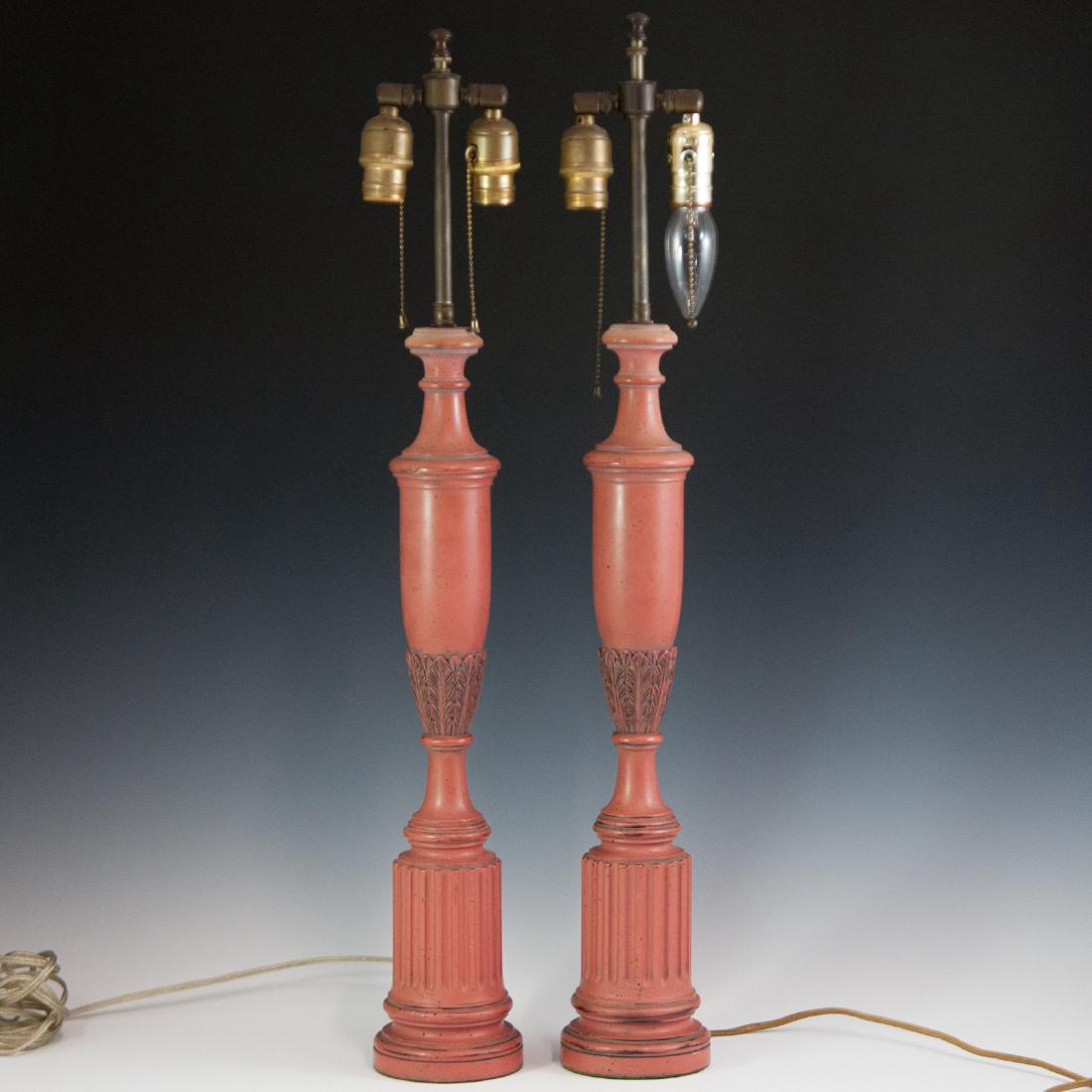 Carved Wooden Table Lamps (1 of 2)