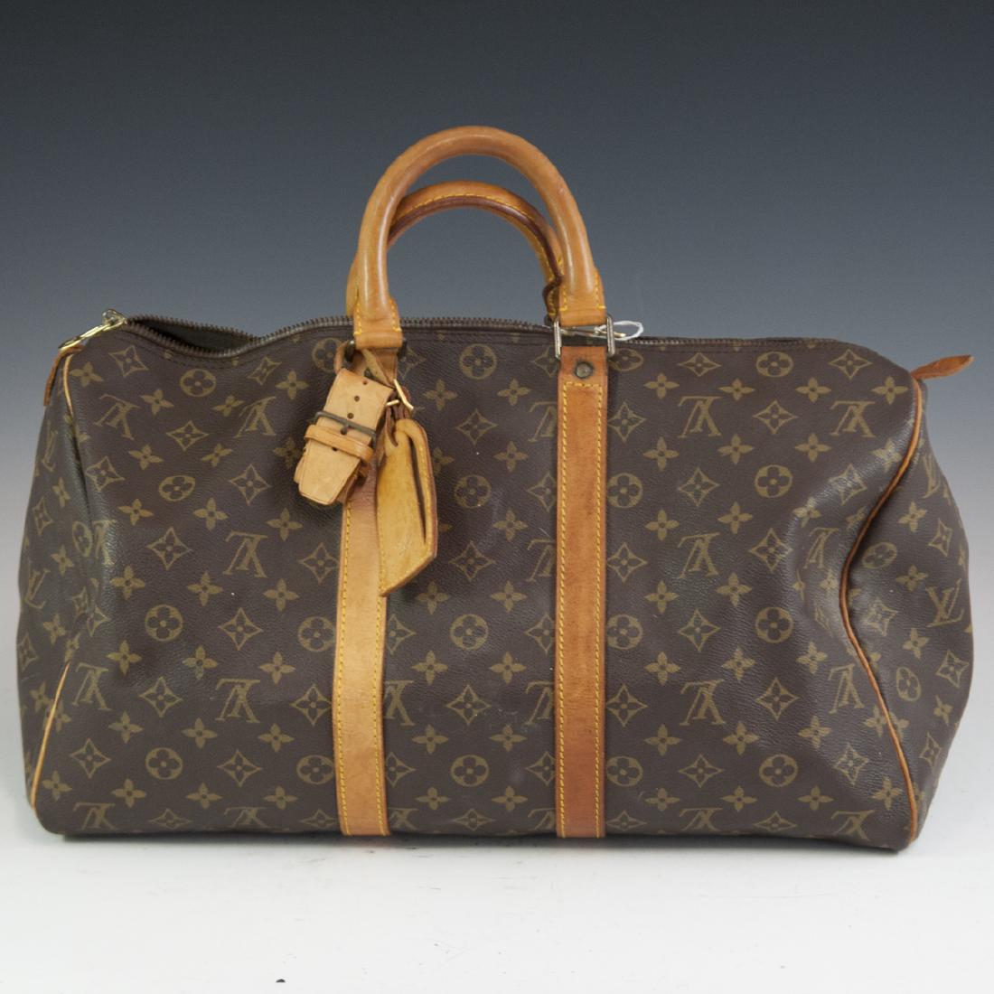 Louis Vuitton Canvas & Leather Keepall Bag (1 of 5)