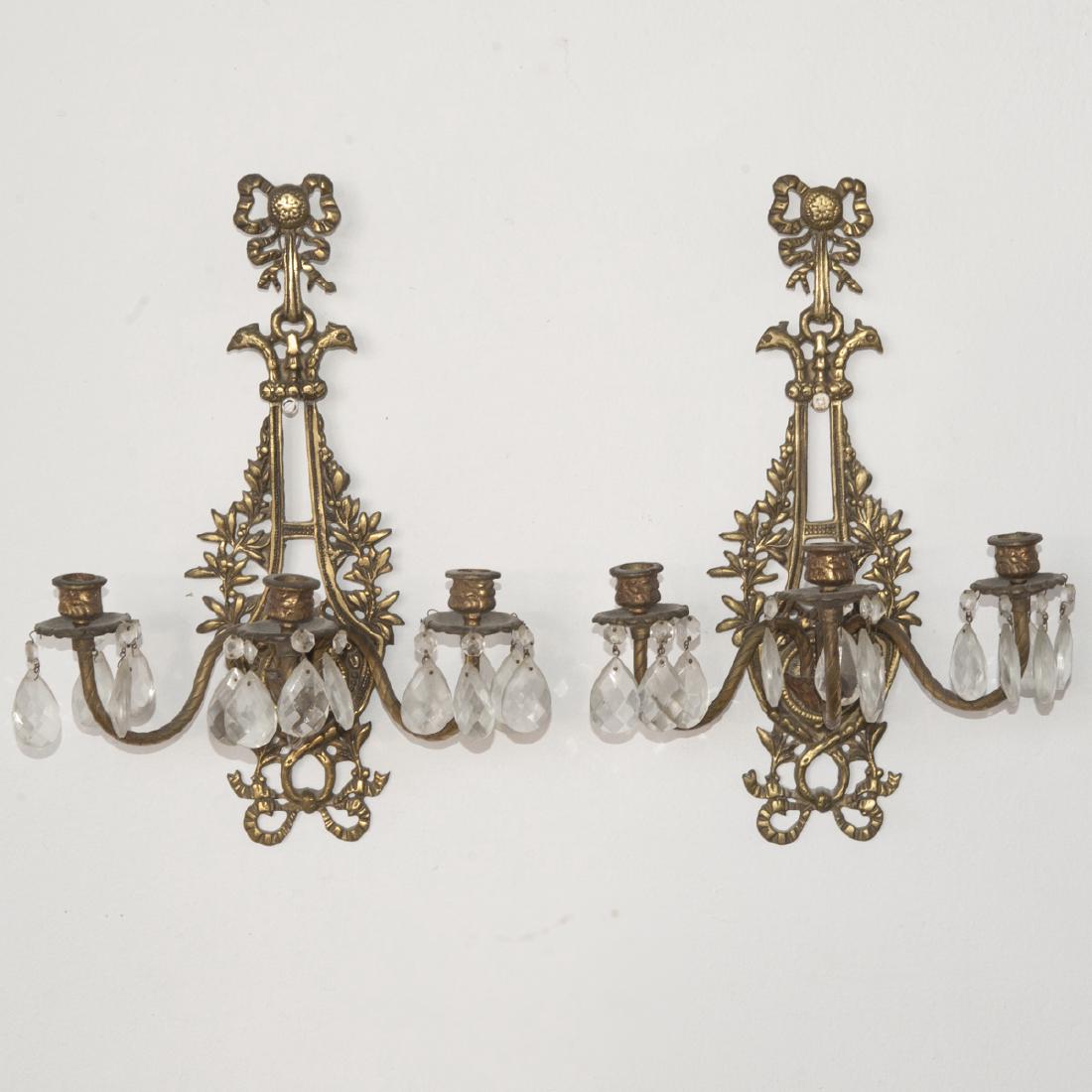 Dore Bronze & Crystal Sconces (1 of 4)