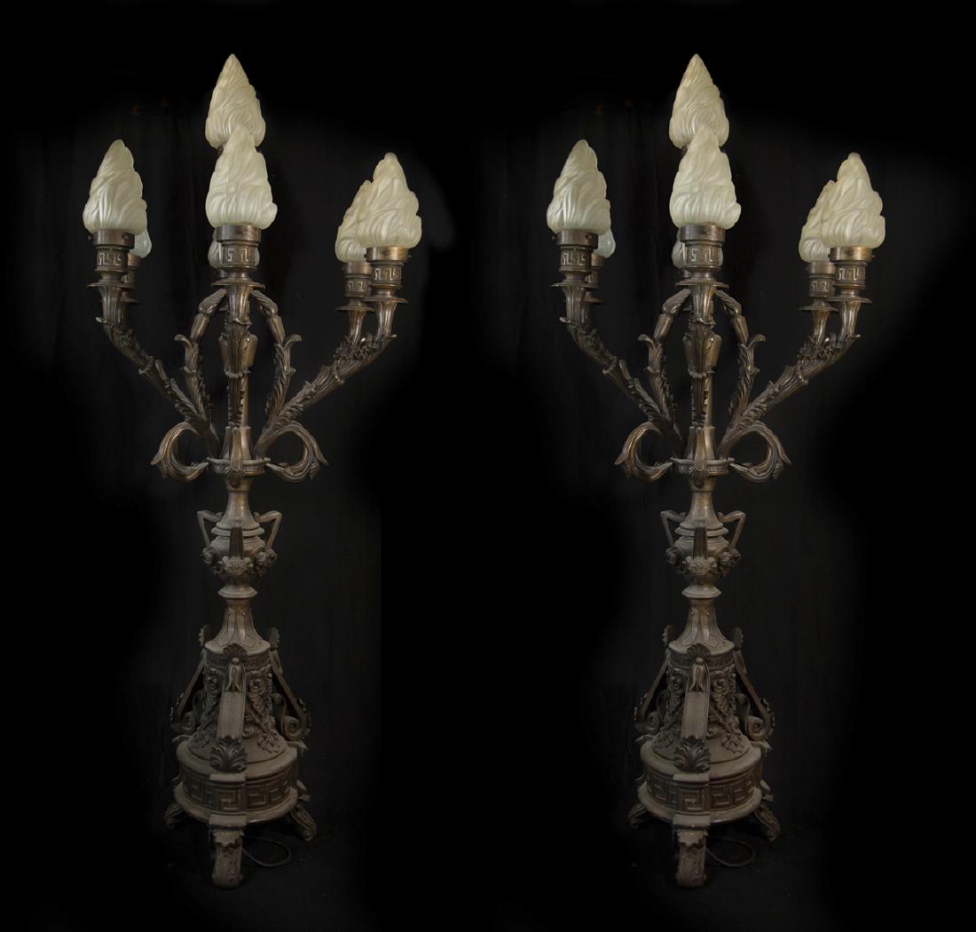 Palace Size Bronze Torchieres (1 of 5)