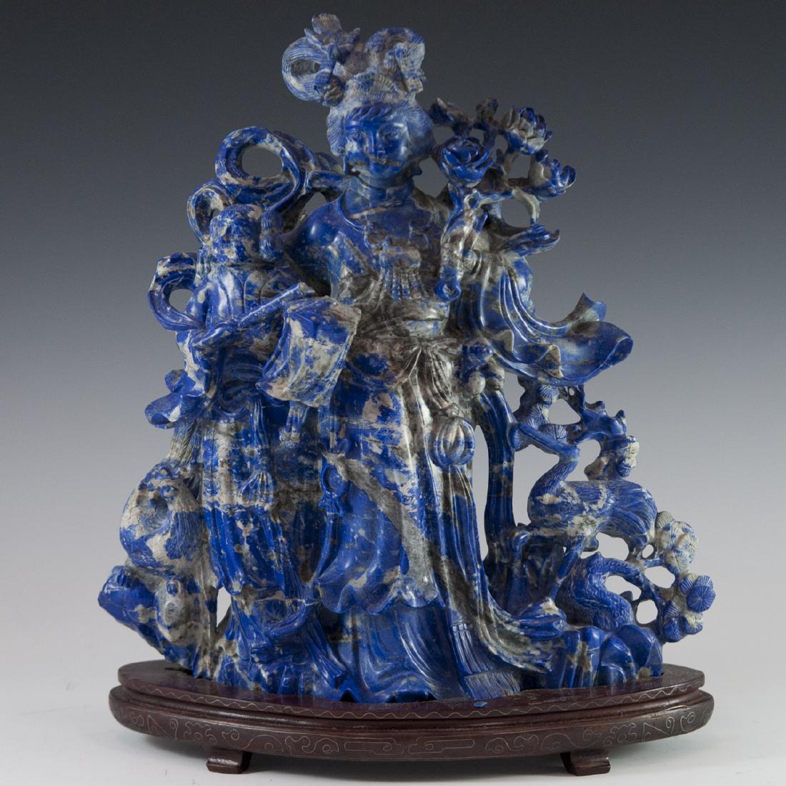 Large Carved Chinese Lapis Lazuli Sculpture (1 of 7)