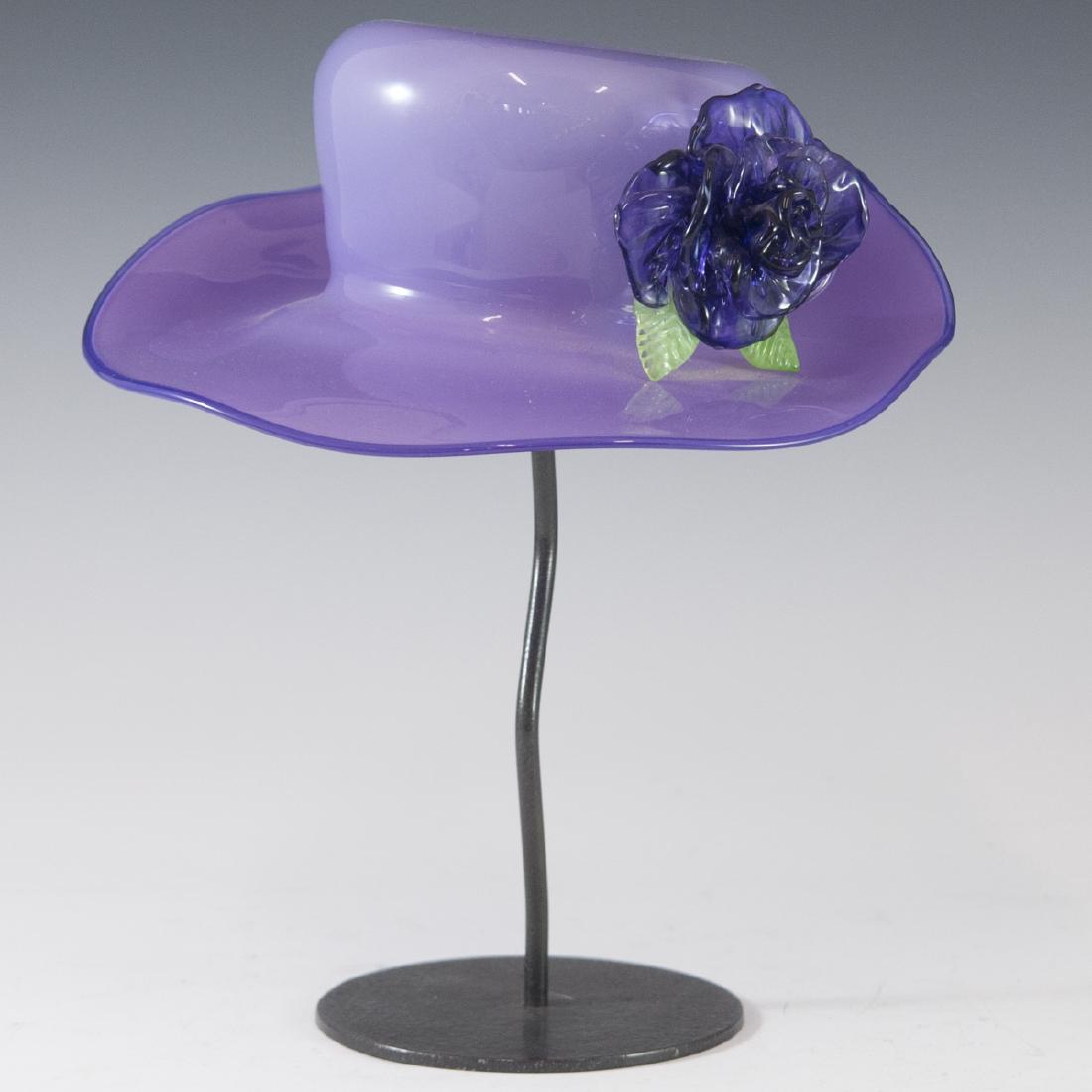 Signed Murano Glass Ladies Hat (1 of 4)