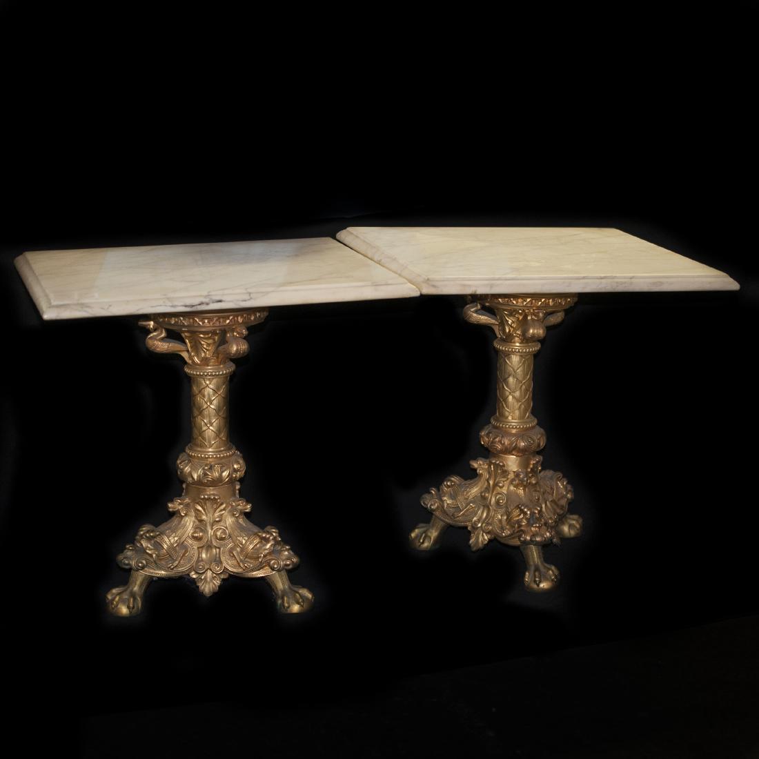 Pair of Dore Bronze & Marble End Tables (1 of 3)