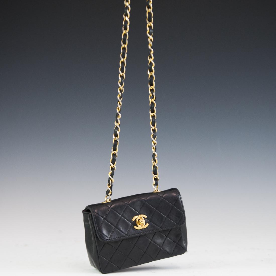 Chanel Mini Black Leather Flap Bag (1 of 6)