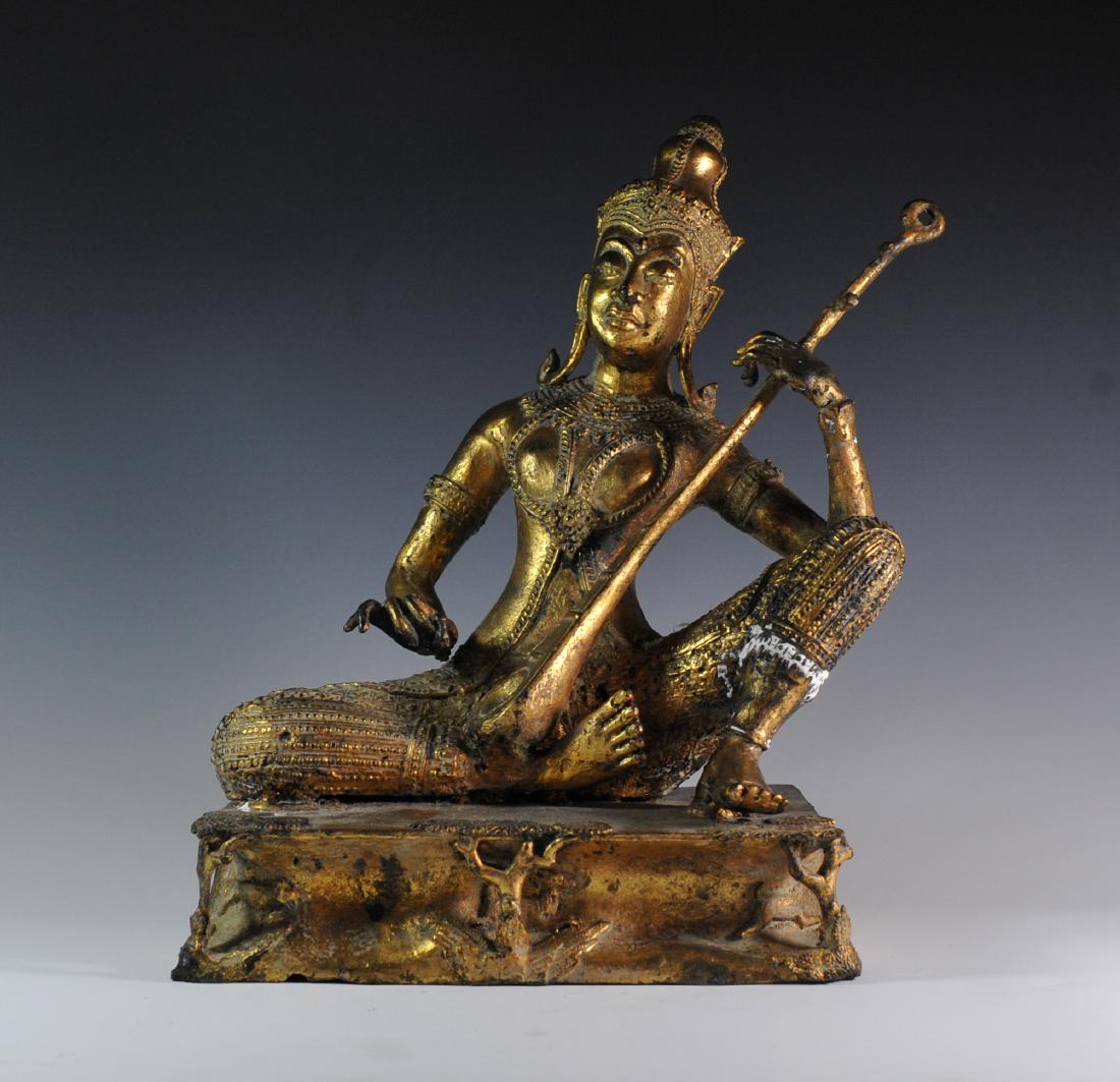 Gilded Bronze Statue Of Thai Prince (1 of 5)