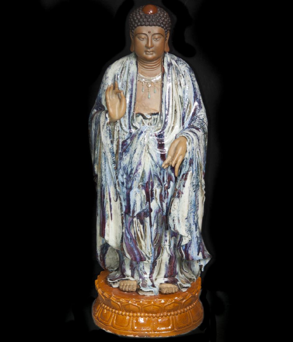 Large Vintage Ceramic Standing Buddha (1 of 9)