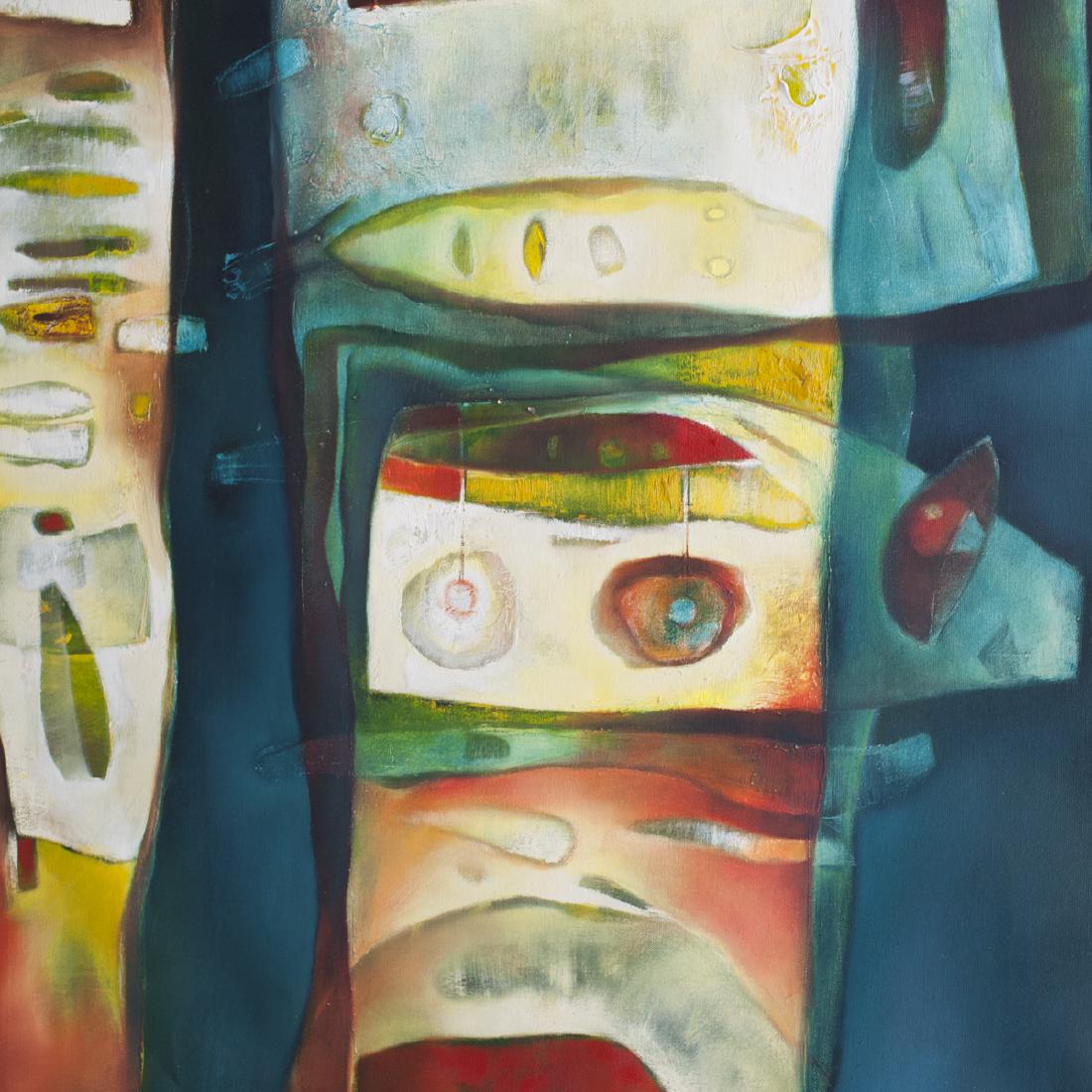 Large Oil on Canvas Signed:"Simzon Gonrates" (1 of 4)