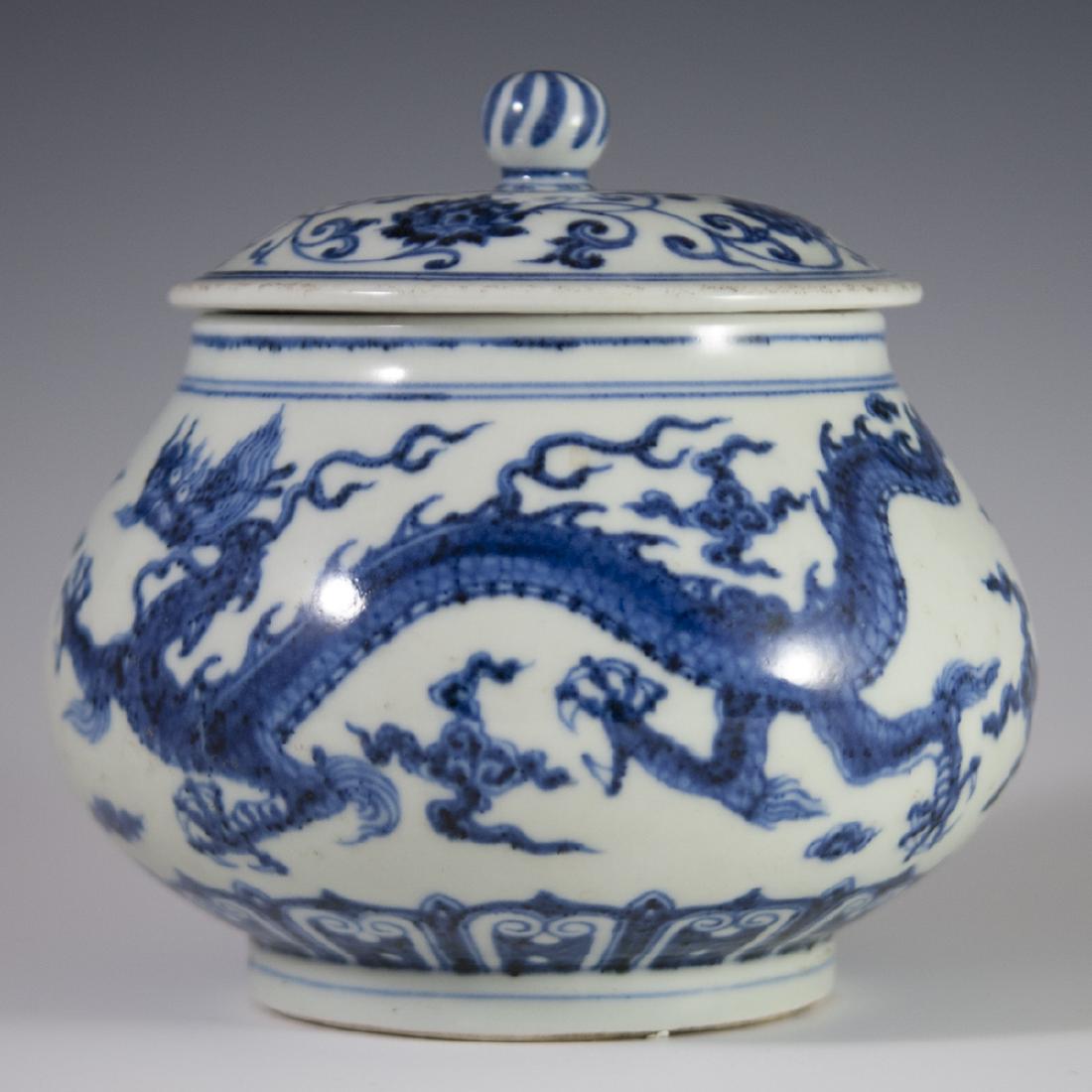 Chinese Porcelain Blue & White Jar (1 of 8)