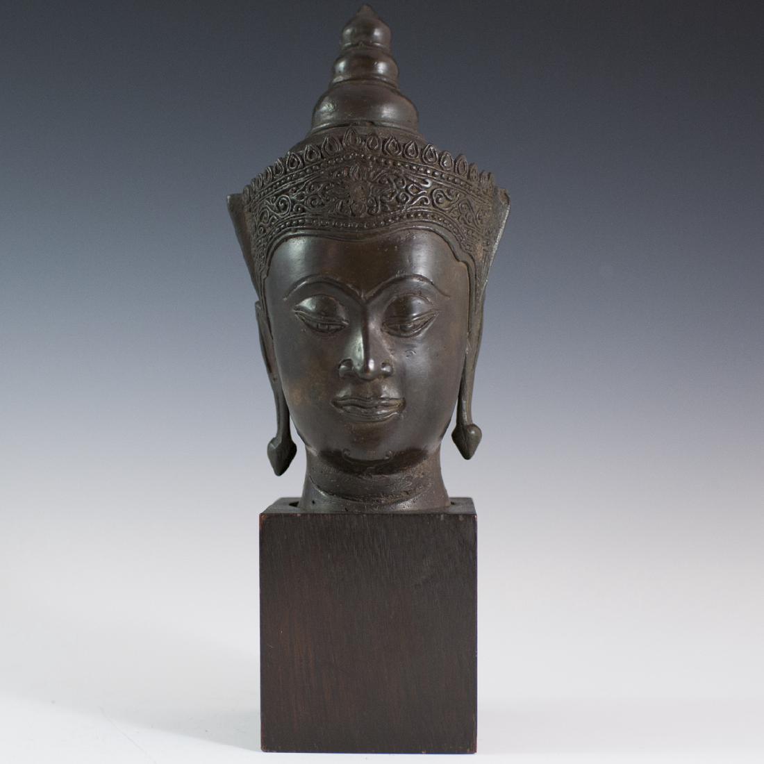 Sino Tibetan Bronze Buddha Bust (1 of 4)