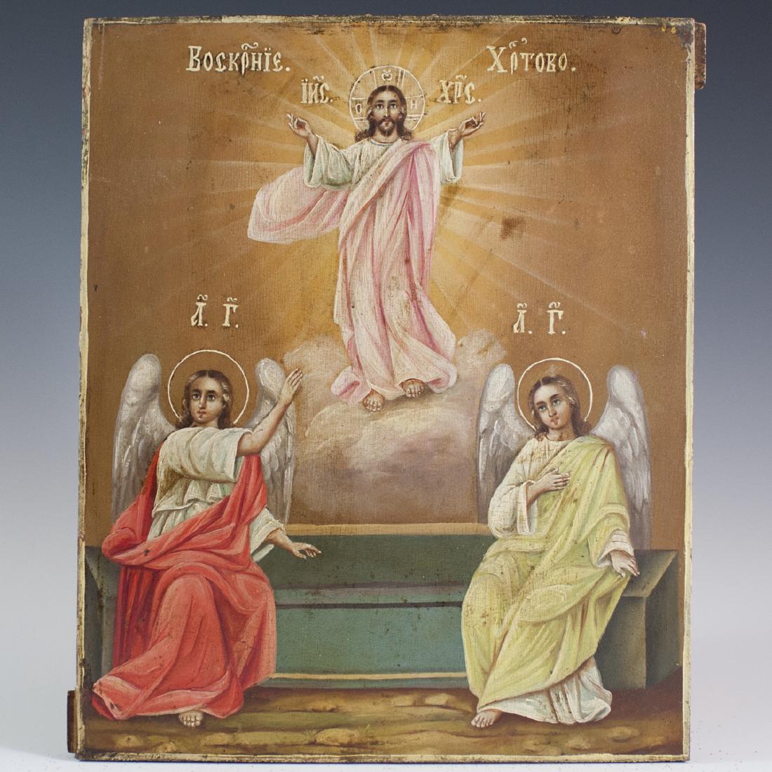 Antique Russian Wooden Icon (1 of 4)