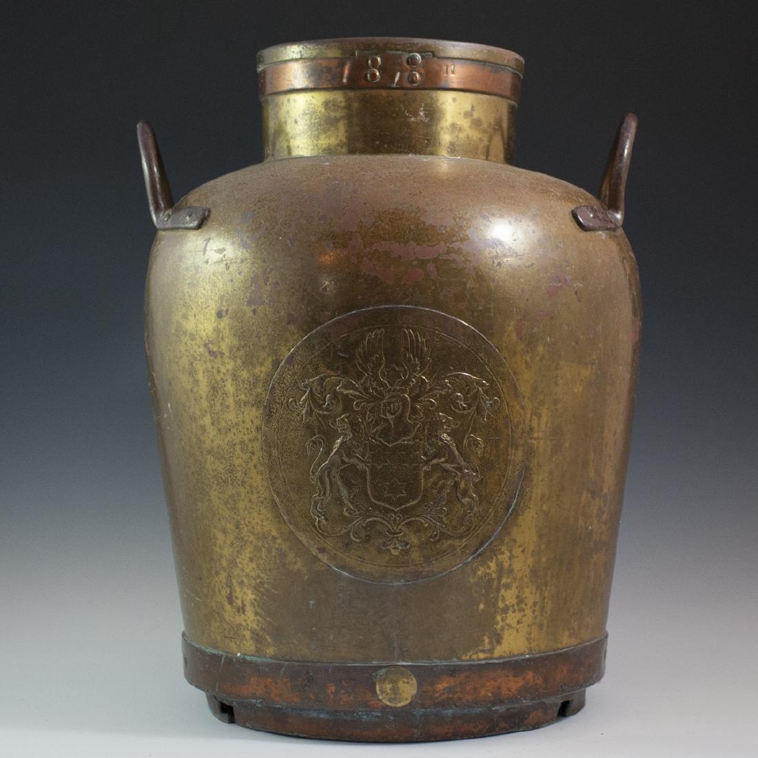 Antique Belgian Copper & Brass Milk Jug