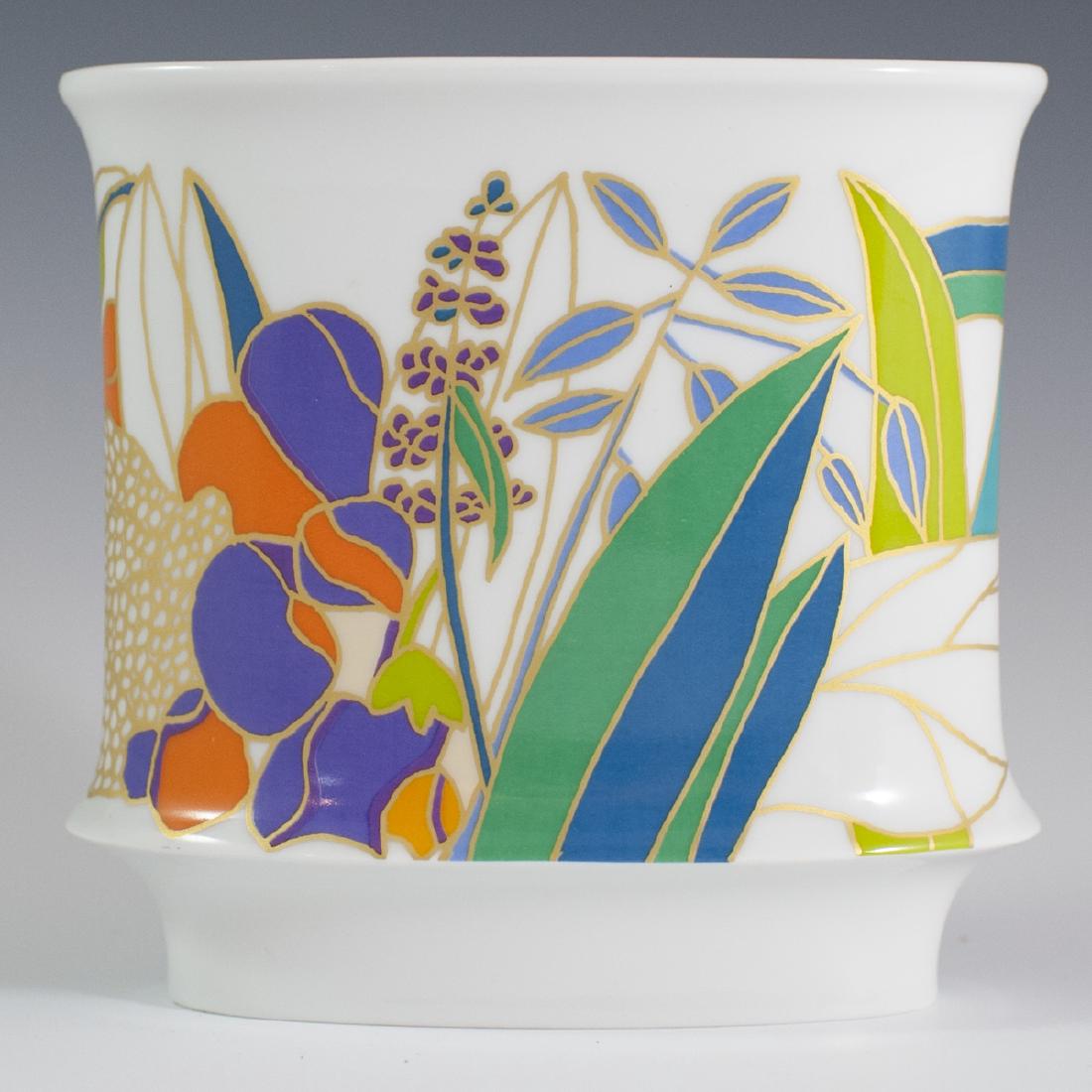 Rosenthal Wolf Bauer Porcelain Vase: DESCRIPTION: A Wolf Bauer for Rosenthal porcelain vase. Features an ovoid form embellished with vibrantly hued floral and verdant motifs lined by gilded trims. Marked:"W. Bauer" as well as "Rosenthal