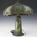 Art Nouveau Style Slag Glass Lamp