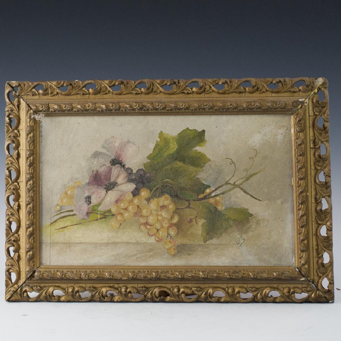 Oil on Panel Still Life Signed:"Lilly" (1 of 3)