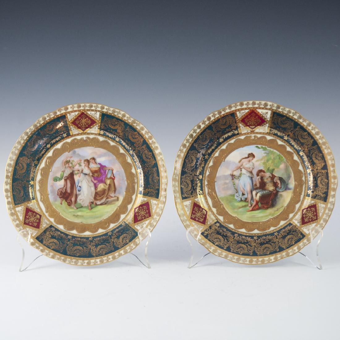 Royal Vienna Signed "Kaufmann" Porcelain Plates (1 of 5)
