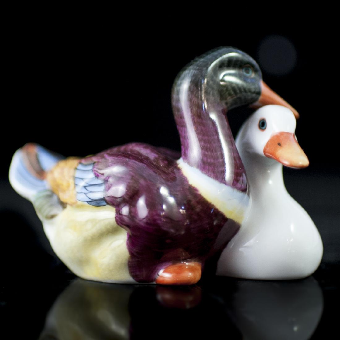 Herend Porcelain Double Duck Figurine (1 of 3)
